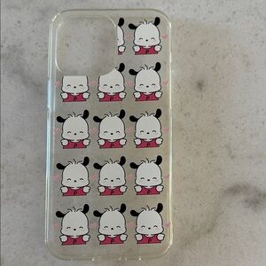 NWOT Cute Cartoon Puppy Clear Phone Case - Pink Accents